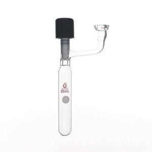 Schlenk tube with high vacuum valve and O-ring neck on side, capacity 10 to 350 ml