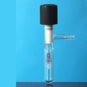 Schlenk tube with high vacuum valve and hose connector, capacity 5 to 350 ml
