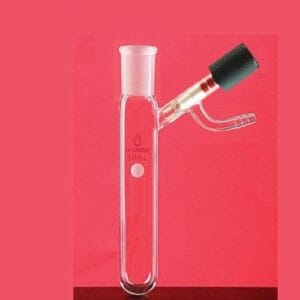 Schlenk tube with socket and high vacuum valve on side, capacity 25 to 250 ml