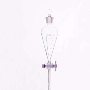 Graduated Squibb Separating Funnel, PTFE Stopcock, 125 to 1000 ml