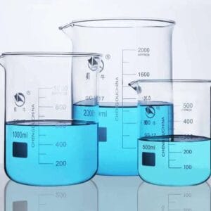 Short Beaker with Spout and Graduations, 25 ml to 10,000 ml