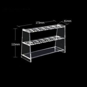 Singe bank colorimetric tube plastic stand, slots 6 to 12