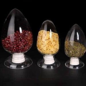 Specimen jar, clear glass, 125 ml to 250 ml