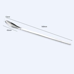 Stainless steel spoons, narrow form, length 16 to 25 cm