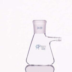 Suction bottle in erlenmeyer shape with joint, capacity 125 to 20.000 ml