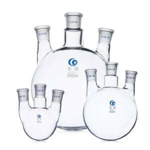Three-necked round-bottom flask, parallel side necks,  50 ml to 20.000 ml