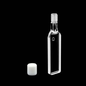 UV quartz cuvettes with PTFE screw cap, 2 clear windows