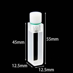 UV quartz inner threaded cuvettes with PTFE stopper, lightpath 10 mm