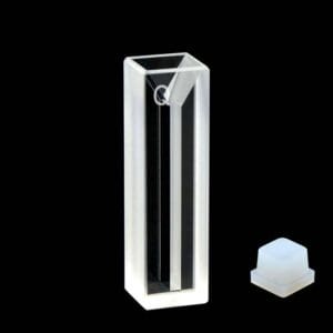 UV quartz micro cuvette with PTFE lid, lightpath 10 mm, 2 clear windows