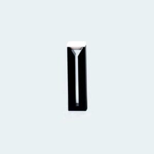 UV quartz semi-micro black cuvette with PTFE lid, lightpath 10 mm, 2 clear windows