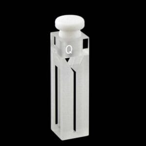 UV quartz semi-micro cuvette with PTFE Stopper, Lightpath 10 mm, 4 clear windows