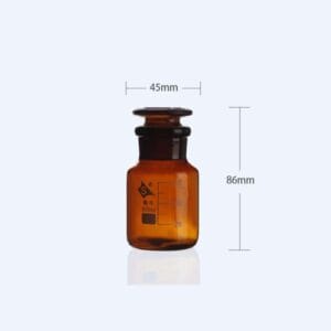 Wide mouth bottle, brown glass, graduated, Capacity 60 ml to 1.000 ml