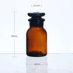 Wide mouth bottle, brown glass, ungraduated, 30 ml to 1.000 ml
