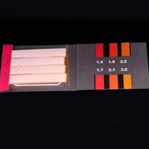 pH indicator papers, measuring range 1.4 to 3