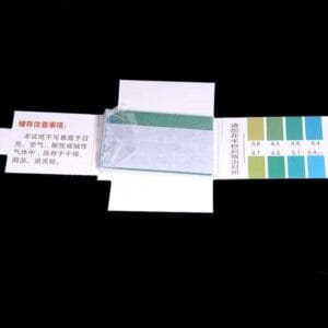 pH indicator papers, measuring range 3.8 to 5.4