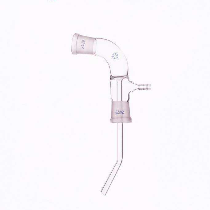 105-Distilling-adapter-with-vacuum-Take-off-and-long-s-1 105° Distilling adapter with vacuum Take-off and long stem
