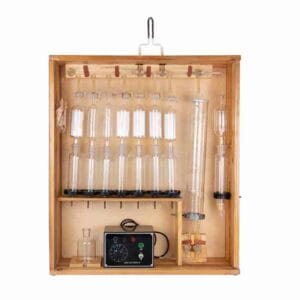 Gas analysis Apparatus acc. to  Orsat-Friedrich, includes seven absorption bottles