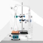 Kjeldahl destillation apparatus Kit with Graham Condenser, capacity 250 to 1.000 ml, include stand & heating