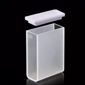 UV quartz macro volume cuvette with PTFE lid, 2 clear windows, Long light path High-precision model
