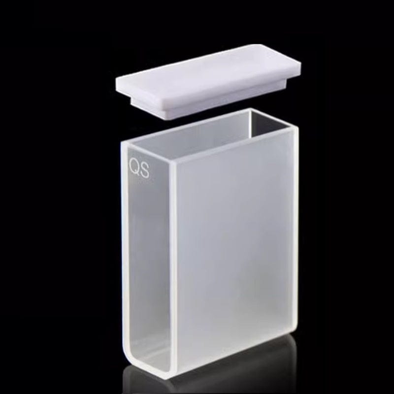 UV-quartz-macro-volume-cuvette-with-PTFE-lid-long-light-1-1.jpg UV quartz macro volume cuvette with PTFE lid, 2 clear windows, Long light path High-precision model
