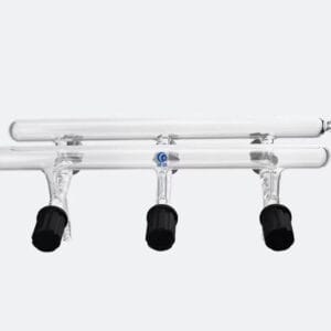 Schlenk Line with PTFE High-Vacuum Valves, Double Bank, 3-5 Ports