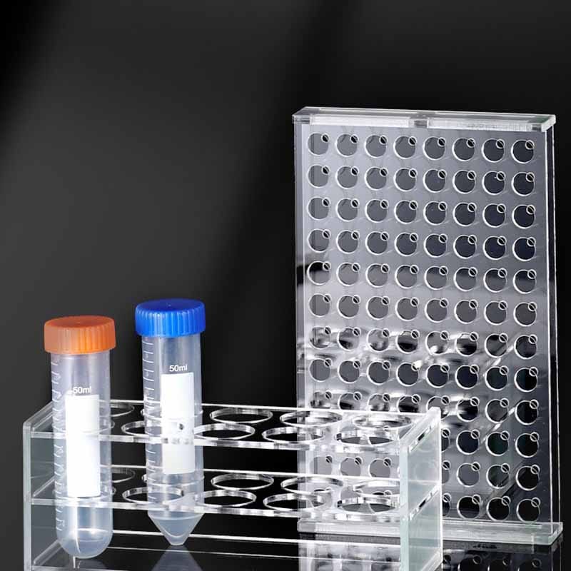 Acrylic Centrifuge Tube Rack, Clear PMMA Tube Holder-2 Acrylic Centrifuge Tube Rack, Clear PMMA Tube Holder