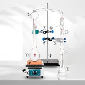Kjeldahl Distillation apparatus Kit with Allihn Condenser, 250-1.000 ml, include stand & heating