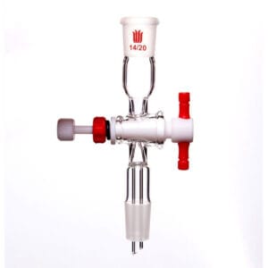 Metering Flow Control Straight Adapter with PTFE Stopcock