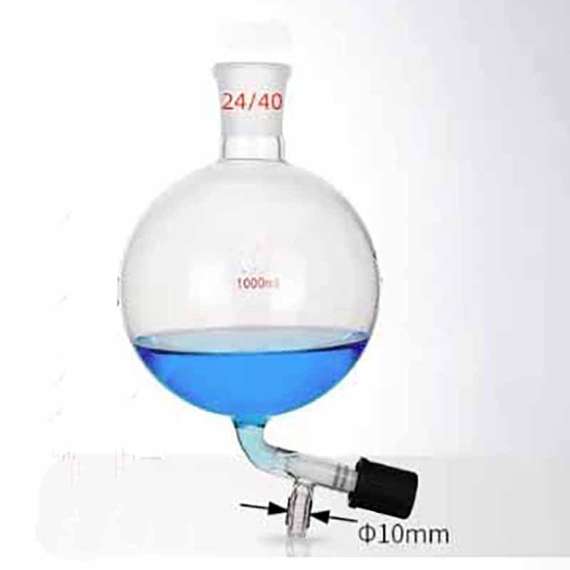 Receiving Flask with Joint & Bottom PTFE Vacuum Valve, 500-5000ml Receiving Flask with Joint & Bottom PTFE Vacuum Valve, 500-5000ml