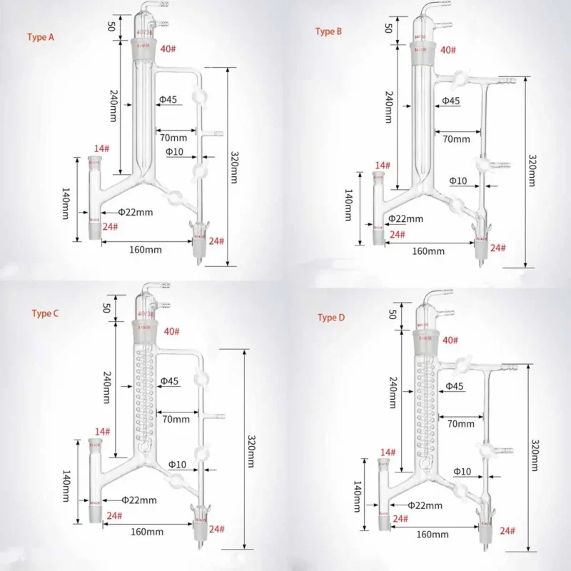 Variable Reflux Distillation Head with Cold Finger & PTFE Stopcock